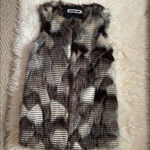 Noisy May Multi Color Faux Fur Vest